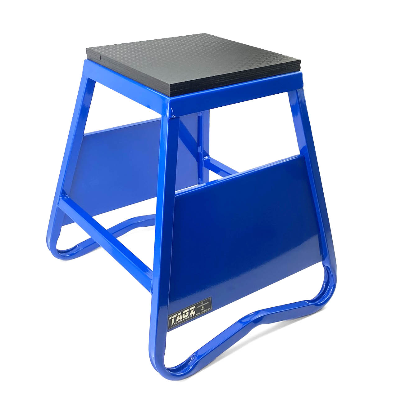 HEAVY DUTY STEEL BOX STAND MX, LARGE / 430mm HIGH MX STAND, THIS STAND DOESN'T COME WITH THE MOTO STICKER NOW