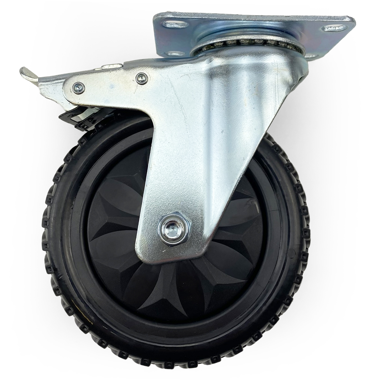CASTOR WHEEL HEAVY DUTY 5 ROTATION WITH BRAKE - EACH thumbnail 2