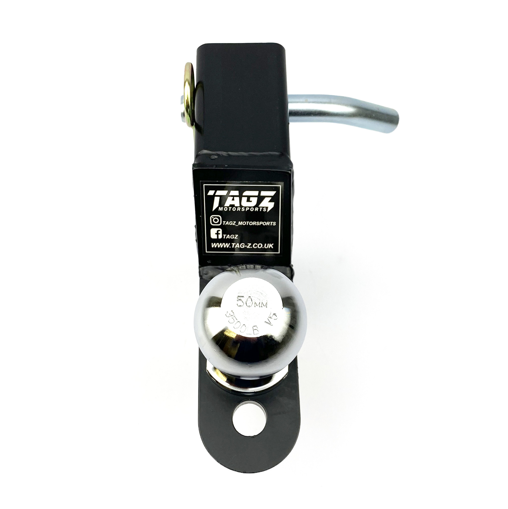 50mm BALL 00 DROP 2H MOUNT+PIN, ATV UTV QUAD HITCH MOUNT thumbnail 2