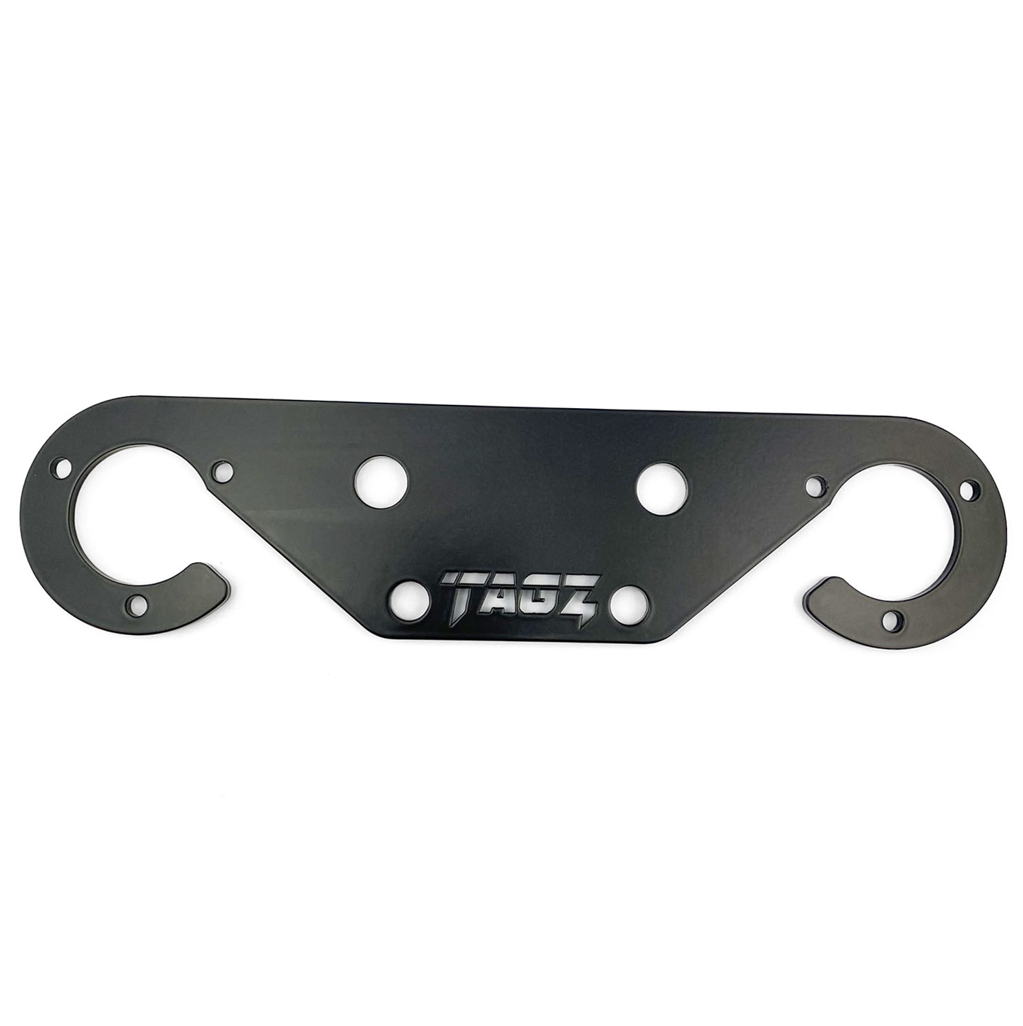 HEAVY DUTY TOW BAR BUMPER TWIN SOCKET PLATE BLACK image 1