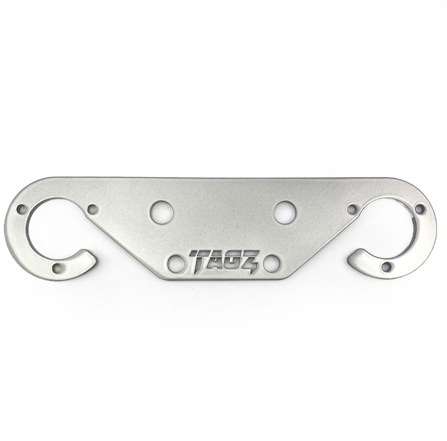 HEAVY DUTY TOW BAR BUMPER TWIN SOCKET PLATE SLIVER image 1