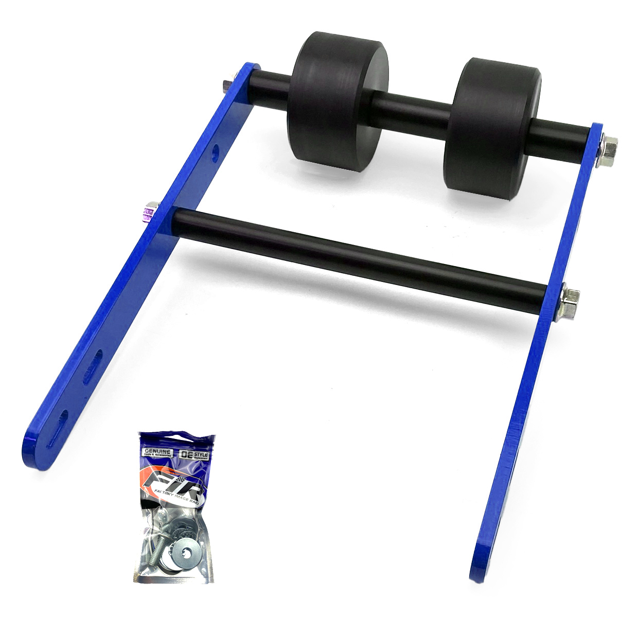 WHEELIE BAR 2 ROLLER TAG-Z BLUE, ATV QUAD WHEELIE SAVER / CATCH, 3.4KG 34x22x7cm thumbnail 4