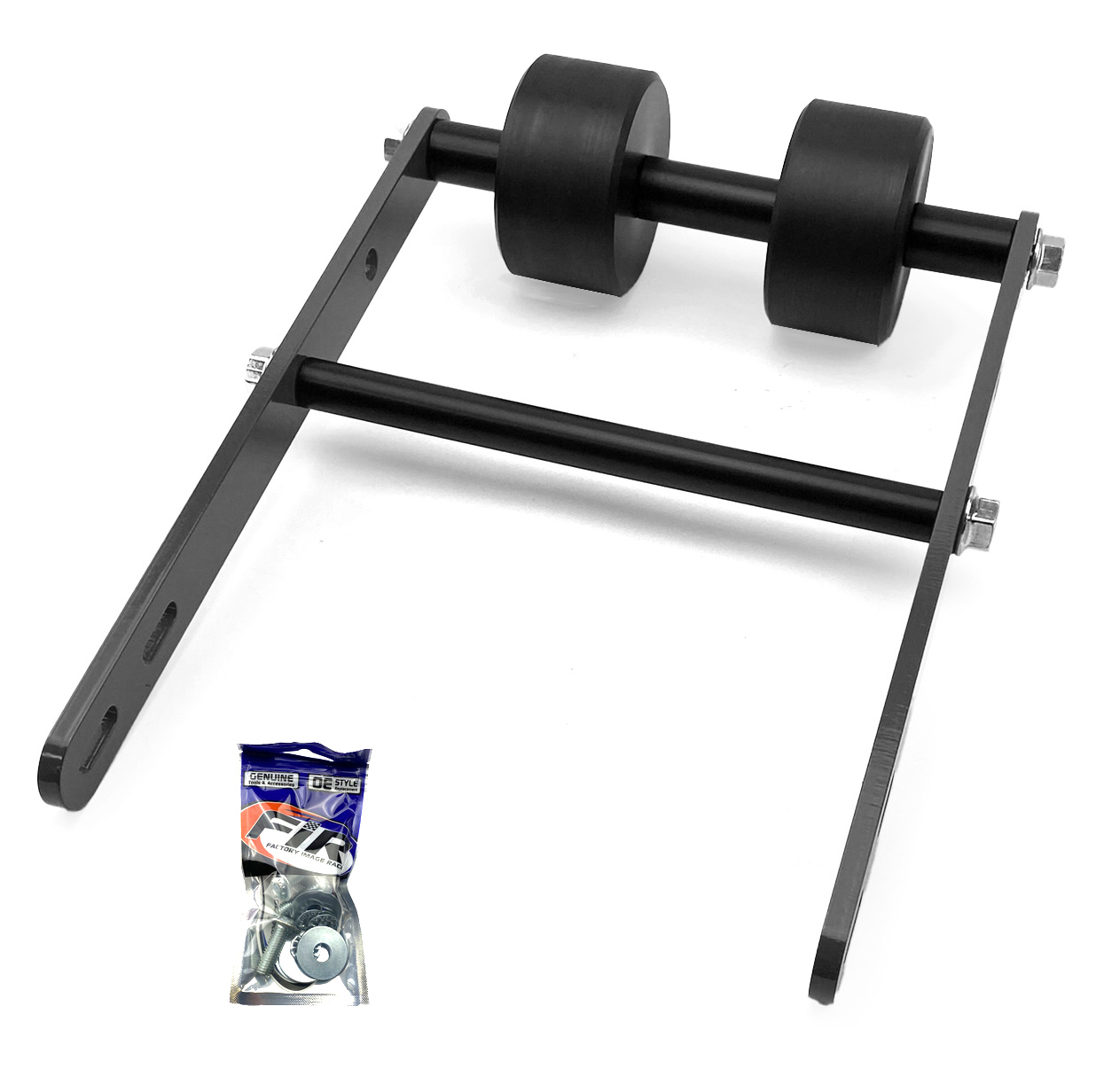 WHEELIE BAR 2 ROLLER TAG-Z GREY, ATV QUAD WHEELIE SAVER / CATCH, 3.4KG Size 34x22x7cm thumbnail 4
