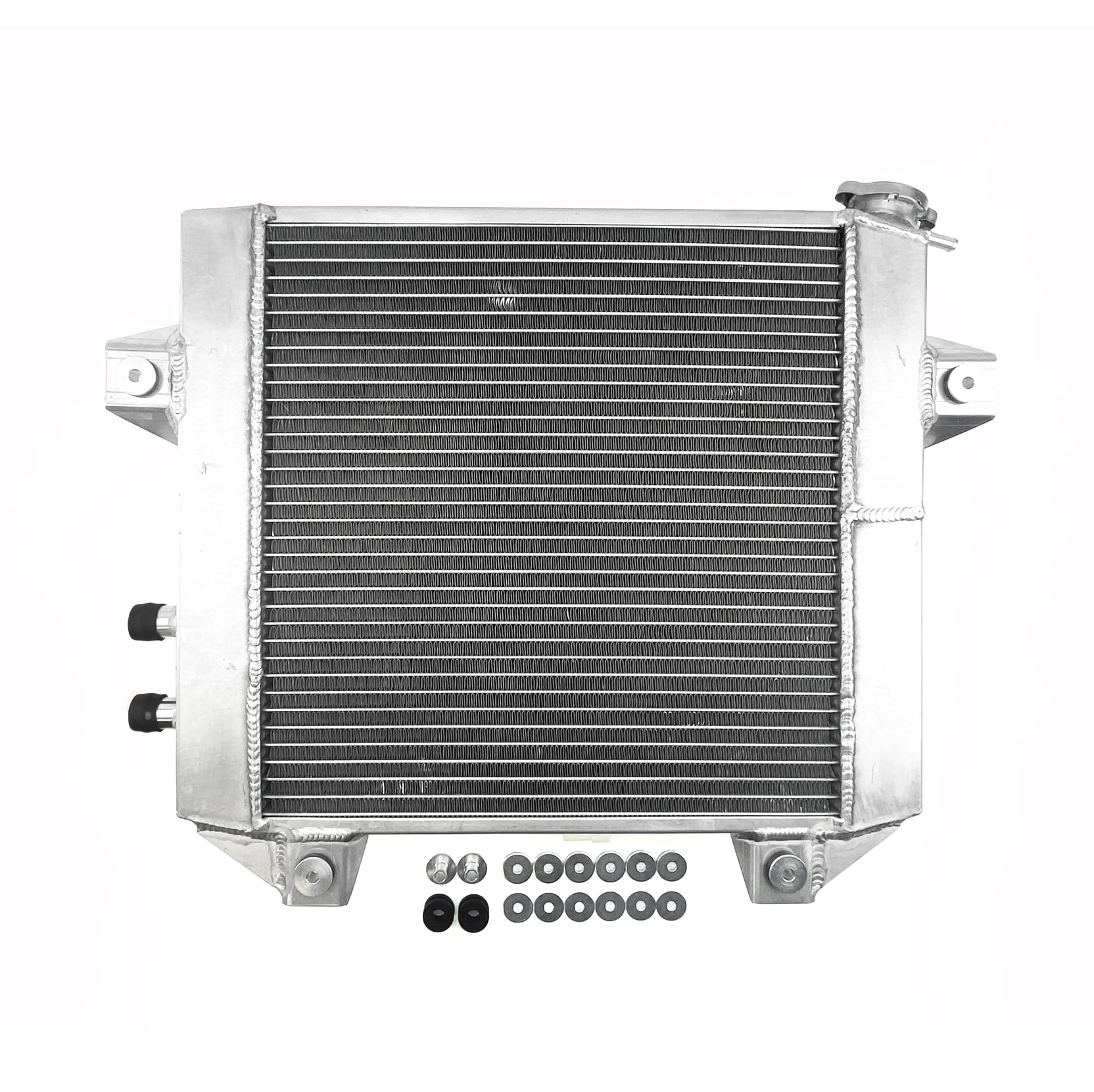 SIDECAR RADIATOR KIT, SPAL FAN, SHROUD, QUAD PASS, HIGH EFFICIENCY image 1