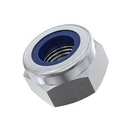 M6 NYLON LOCK NUT STAINLESS, SLIM / THIN 8x10 image 1