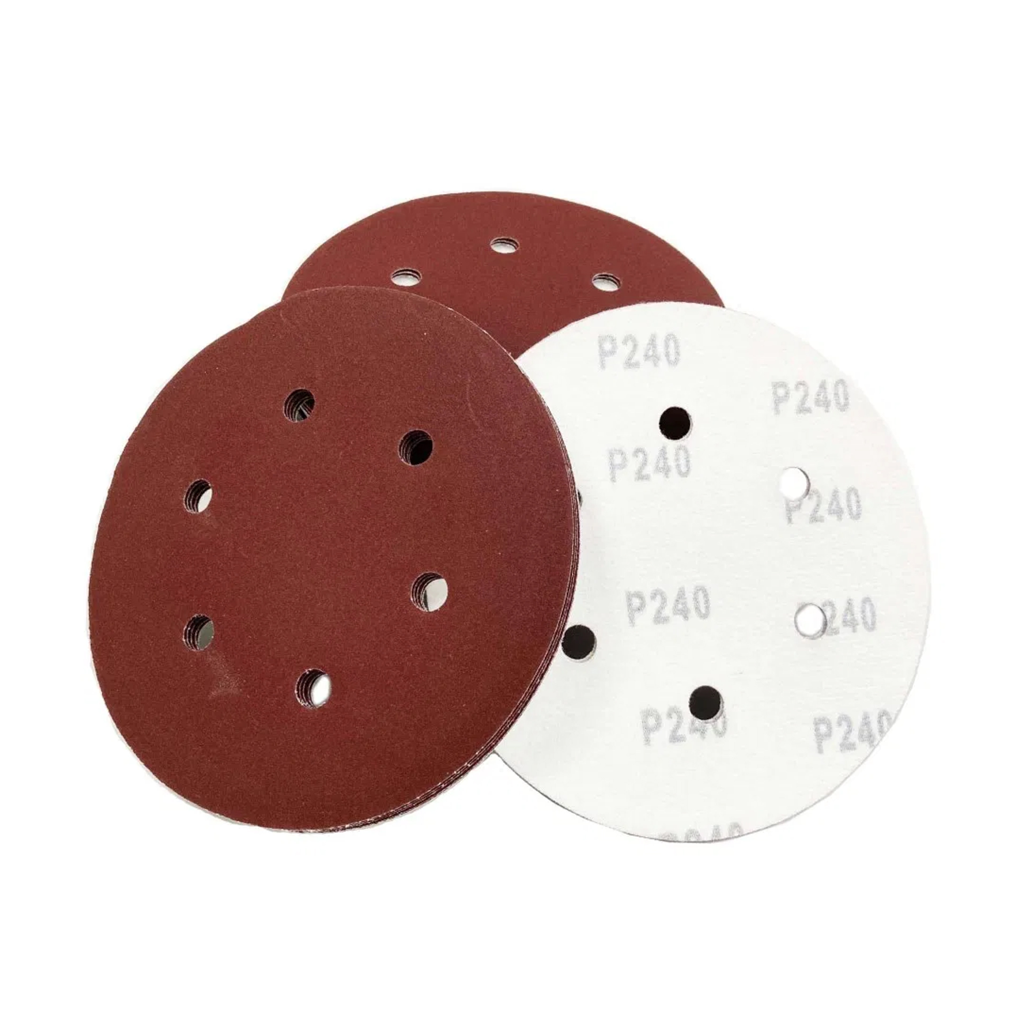 SANDING PADS HOOK AND LOOP 50 PIECES 150mm 40 80 120 180 240 GRIT - TOOLZONE KDPAB164 thumbnail 3