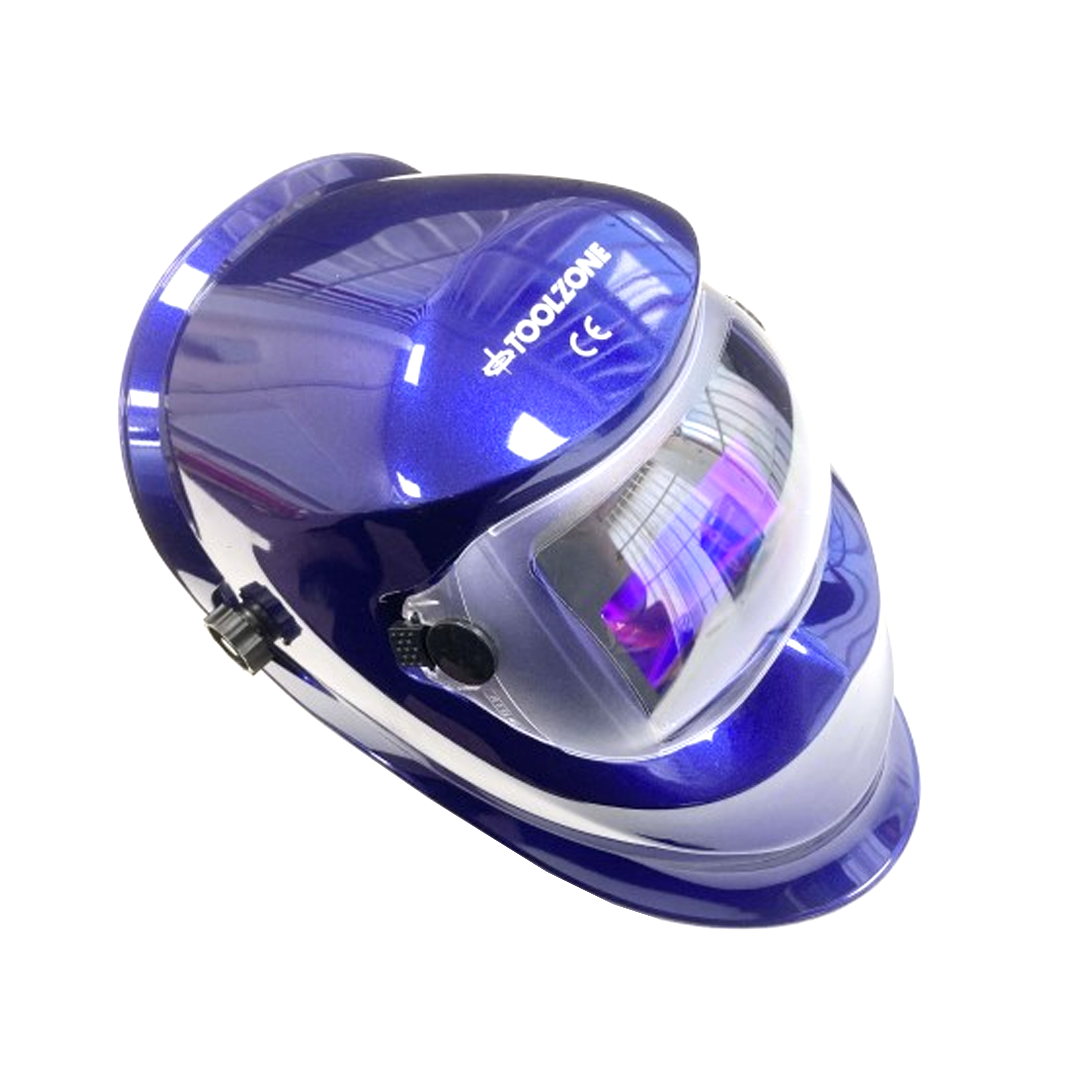 AUTO DARKENING WELDERS HELMET BLUE VARIABLE CONTROL - TOOLZONE KDPWH010B thumbnail 2