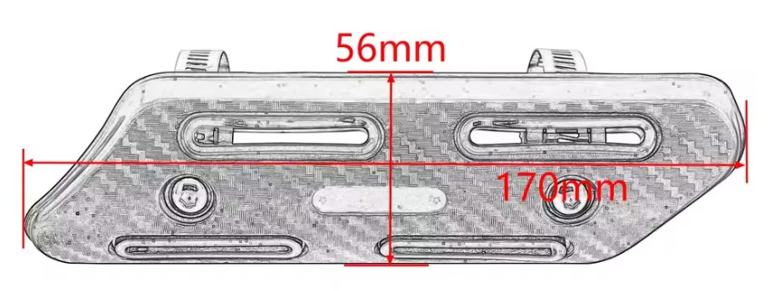 EXHAUST HEAT SHIELD PROTECTOR UNIVERSAL HONDA KTM YAMAHA KAWASAKI SUZUKI BETA thumbnail 2