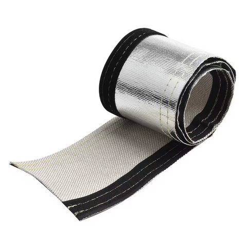 EXHAUST WRAP METALLIC HEAT SHIELD MANIFOLD DOWNPIPE HIGH TEMPERATURE TAPE image 1