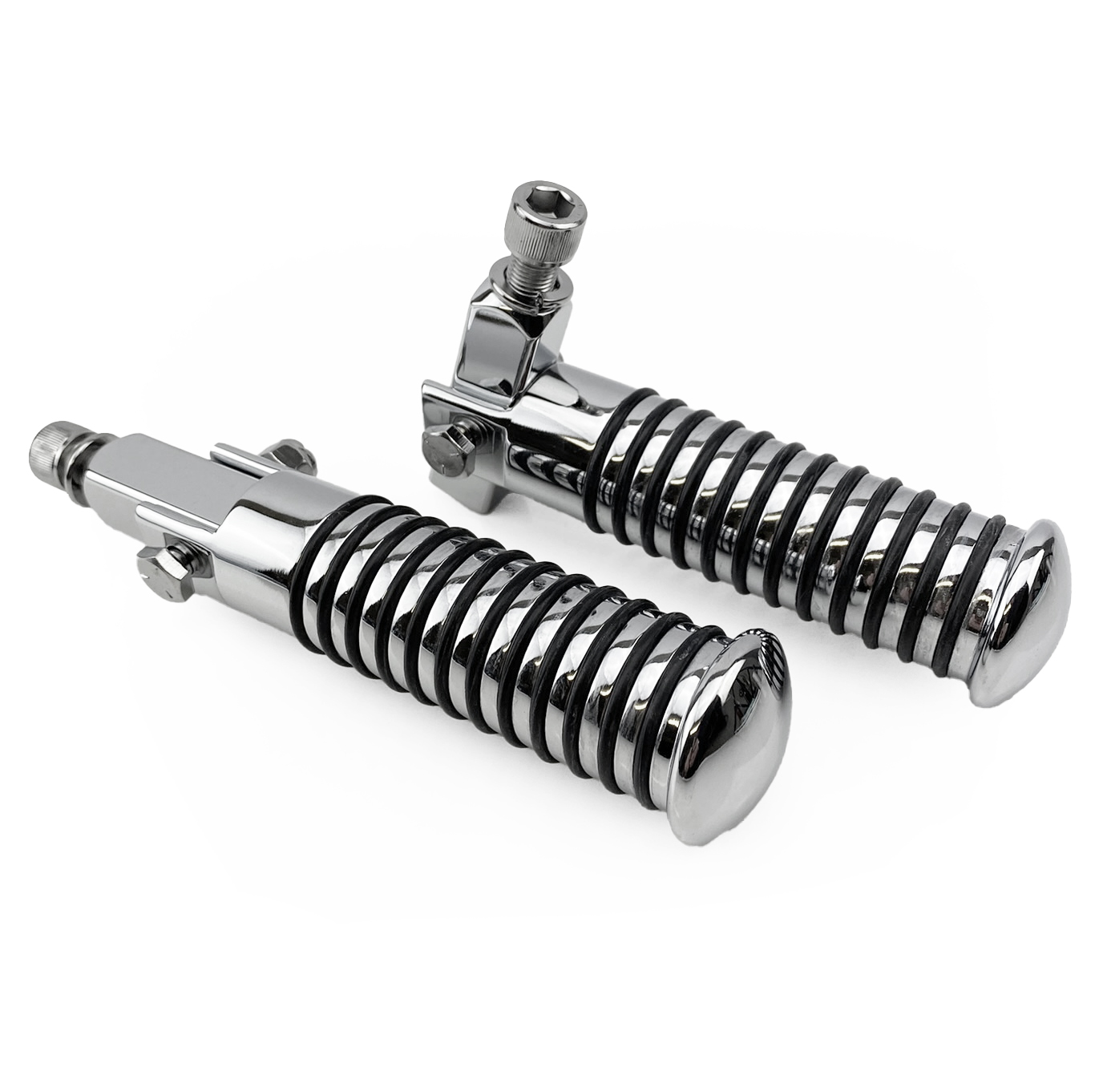 FOOT PEG SET UNIVERSAL CHROME image 1