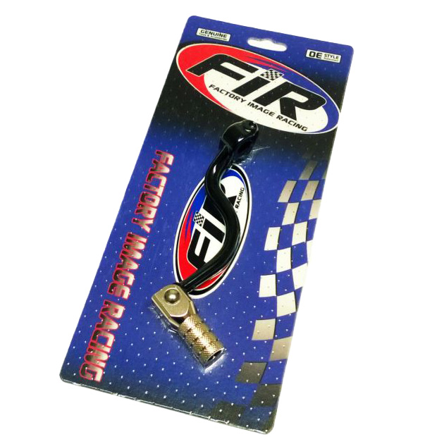 GEAR LEVER BLACK KX 250 03-07, ALUMINIUM FORGED 13156-0049, FIR BRAND, BLACK & TITANIUM
