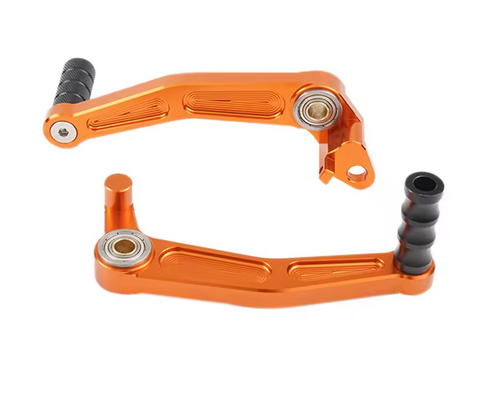FOOT BRAKE LEVER GEAR SHIFT SET ORANGE 2011-2016 KTM 125 DUKE RC 200 390 125 image 1