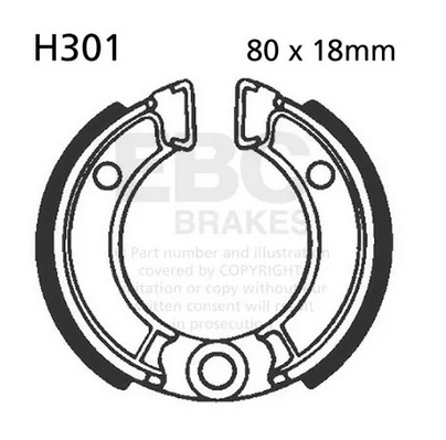 BRAKE SHOES EBC 2008-2017 SUZUKI DR-Z 70 S301 H301 thumbnail 2