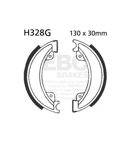 BRAKE SHOES GROOVED EBC H328G thumbnail 2