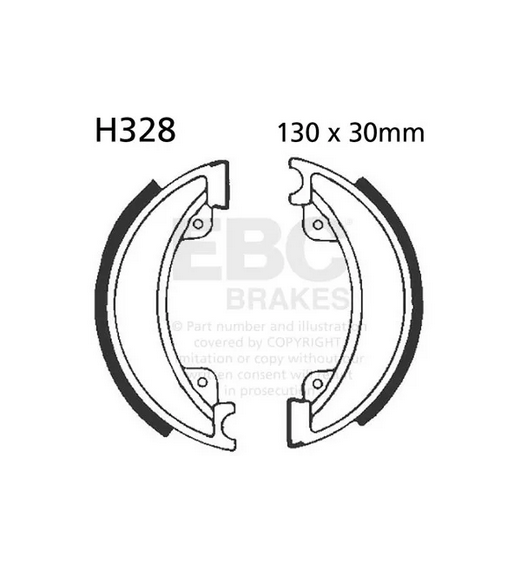 BRAKE SHOES HONDA CR250 CR480 EBC H328 S328 thumbnail 2