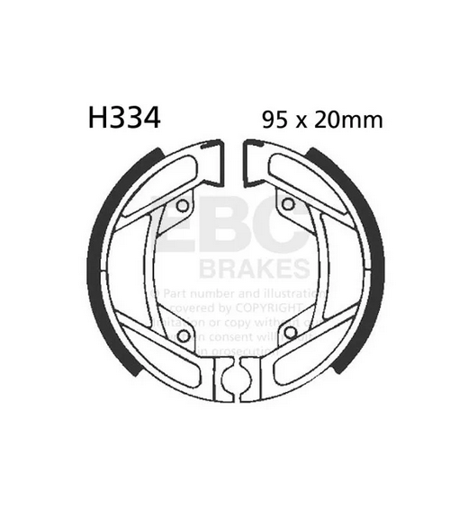 BRAKE SHOES 1984 HONDA PXR50 EBC H334 S334 thumbnail 2