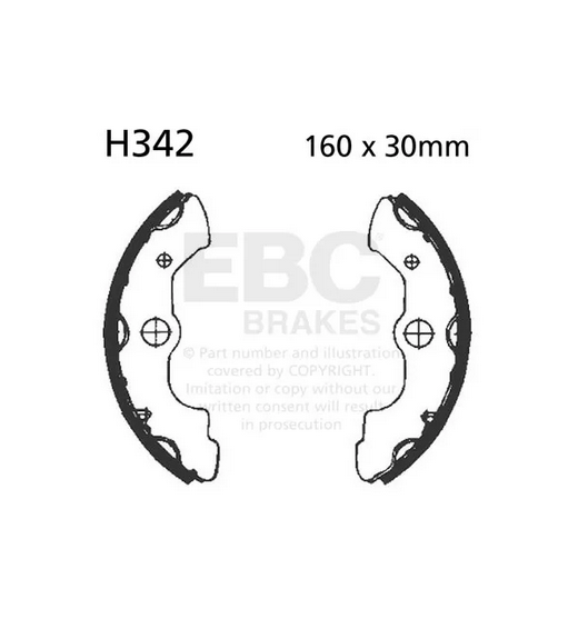 BRAKE SHOES 1986-1993 HONDA TRX350 FOURTRAX FOREMAN EBC H342 thumbnail 2
