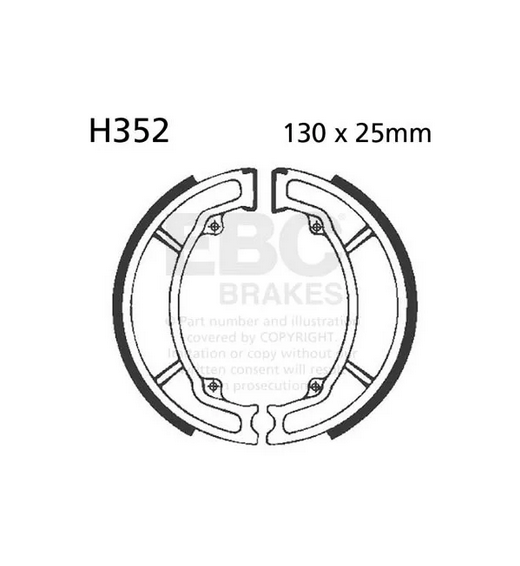 BRAKE SHOES HONDA HERO EBC H352 thumbnail 2