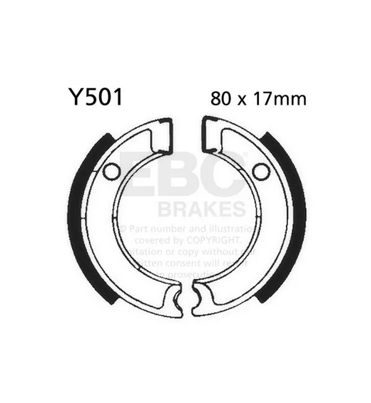 BRAKE SHOES YAMAHA EBC S501 Y501 thumbnail 2