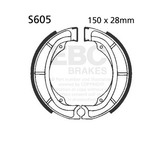BRAKE SHOES KAWASAKI SUZUKI EBC S605 thumbnail 2