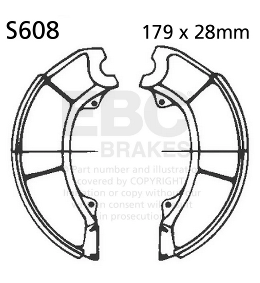 BRAKE SHOES SUZUKI EBC S608 thumbnail 2