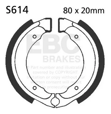 BRAKE SHOES KAWASAKI QUADZILLA EBC S614 thumbnail 2