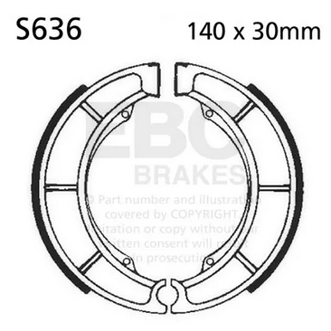 BRAKE SHOES 2002-2014 SUZUKI LT-F 250 EBC S636 thumbnail 2