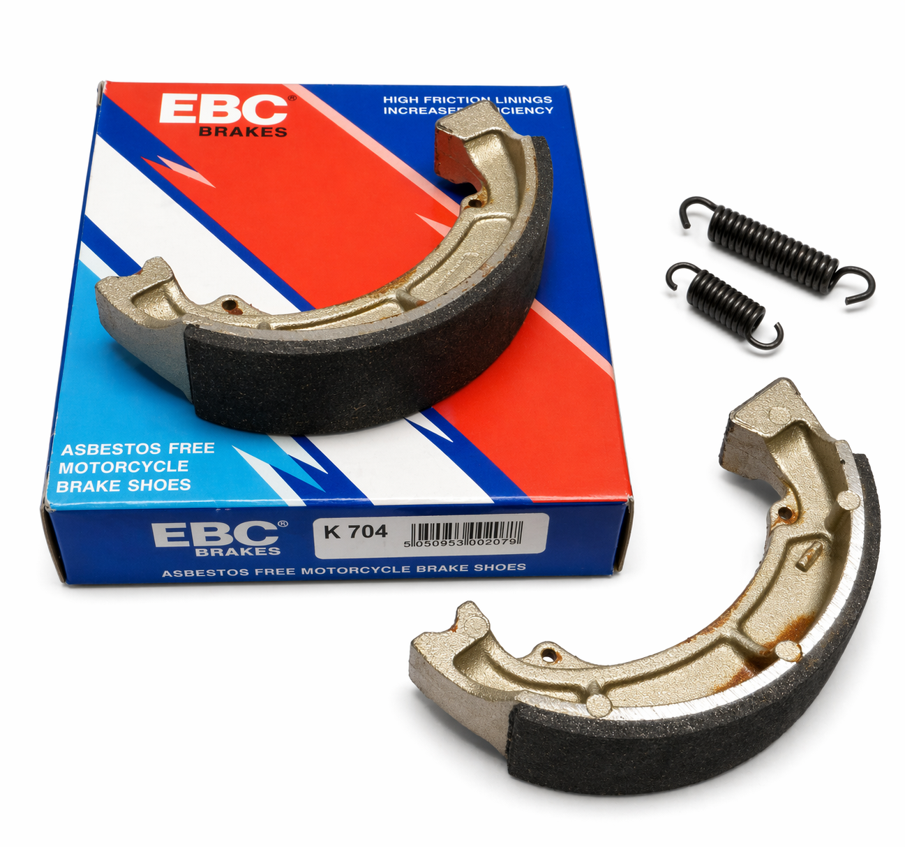 BRAKE SHOES KAWASAKI KDX 175 KX 125 EBC K704 VB408 image 1
