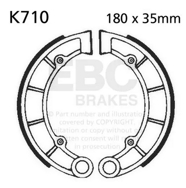 BRAKE SHOES 1989-2005 KAWASAKI KLF300 EBC K710 thumbnail 2