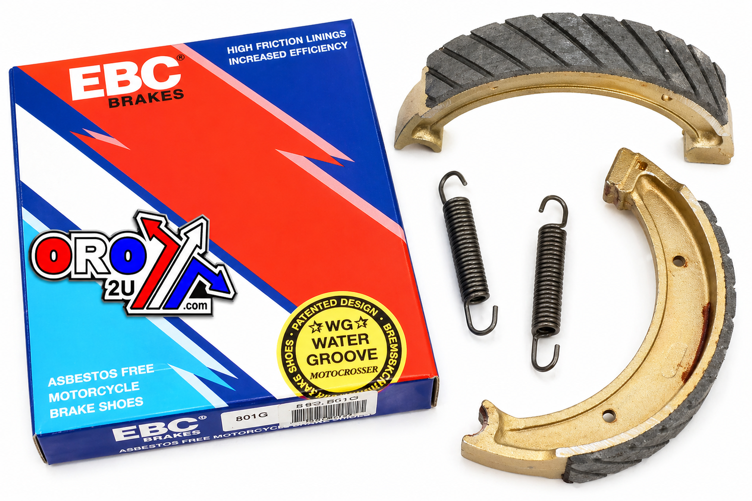 BRAKE SHOES 25mm WIDE EBC GROOVED SHOE image 1