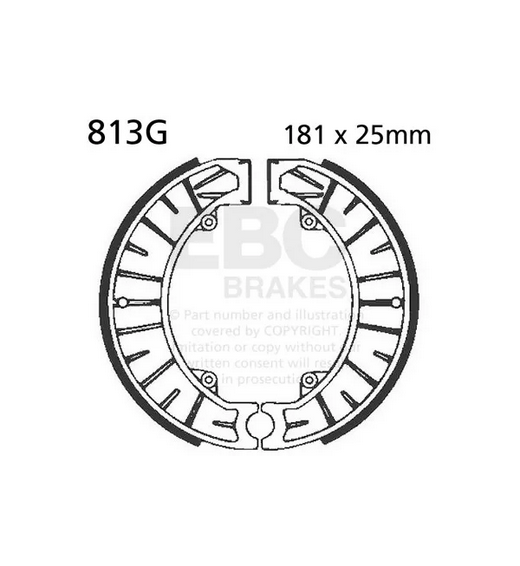 BRAKE SHOES KTM 250 350 813G EBC thumbnail 2