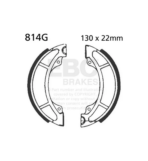 BRAKE SHOE GROVED KTM EBC 814G thumbnail 2