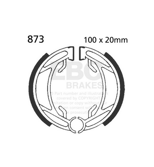 BRAKE SHOES KTM 50 60 65 EBC 873 thumbnail 2