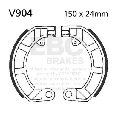 BRAKE SHOES VESPA 50 125 EBC V904 thumbnail 2