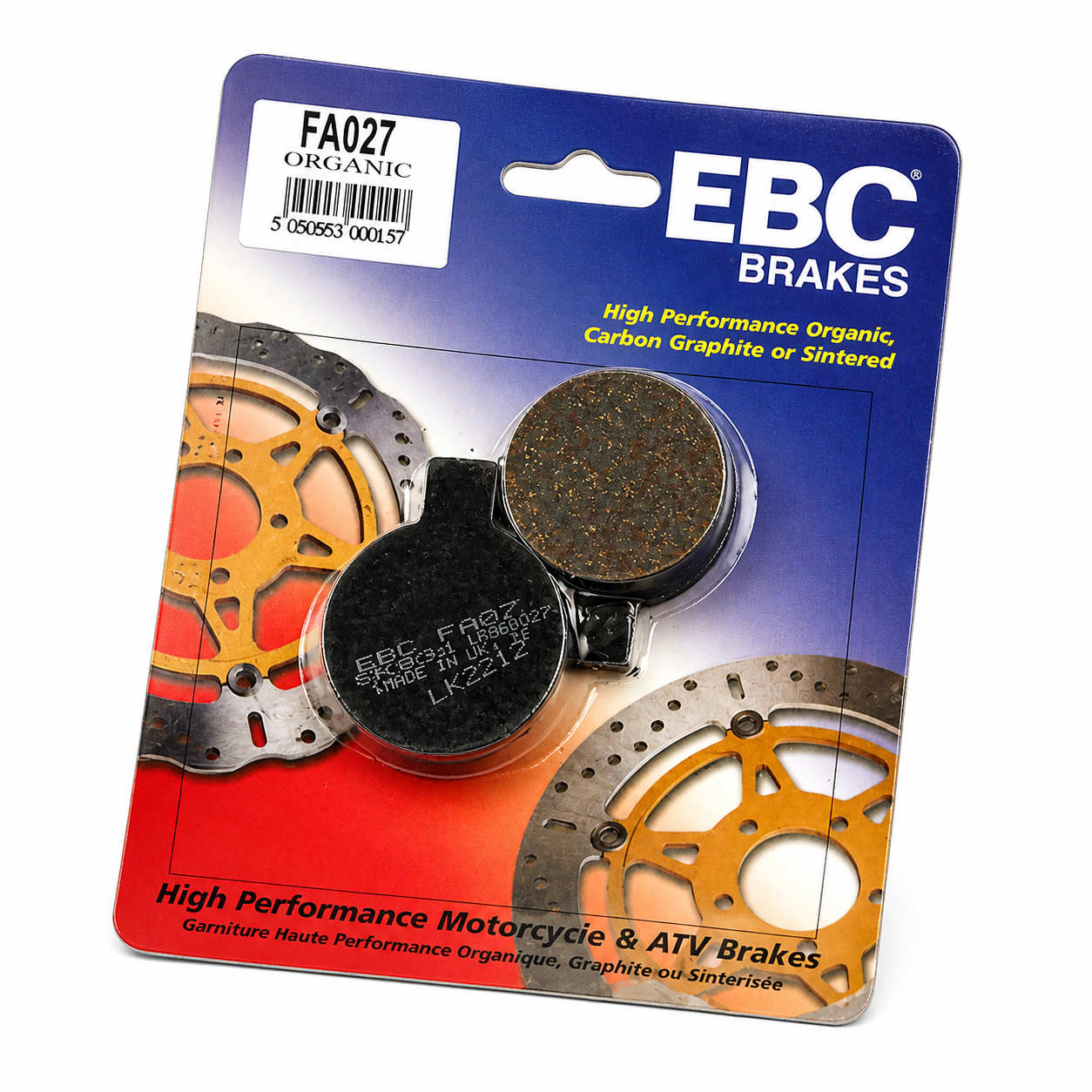 BRAKE PADS SEMI-METAL EBC FA027 image 1