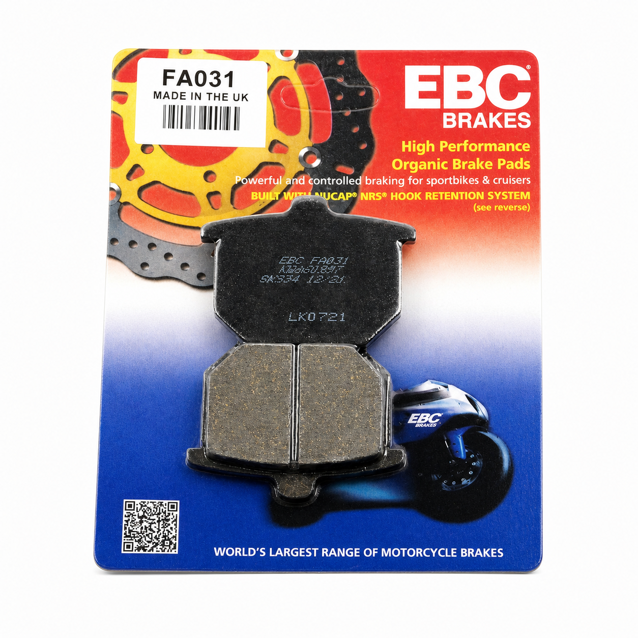 BRAKE PADS SEMI-METAL FA031 image 1
