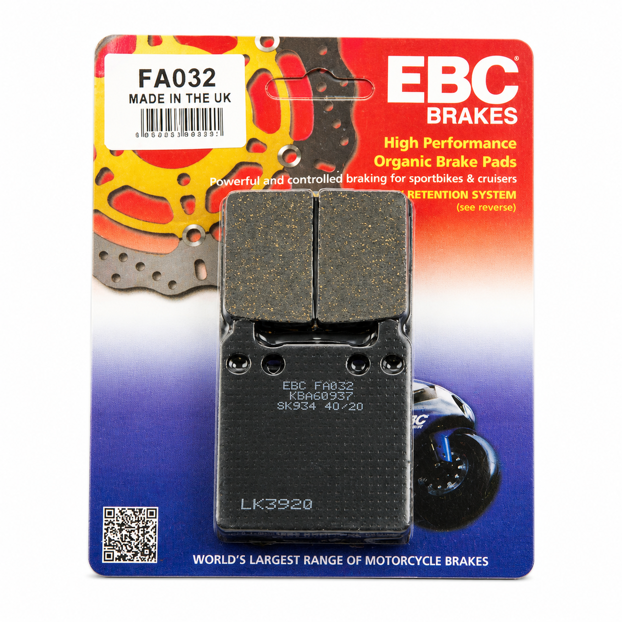 BRAKE PADS HONDA CB750 GL1000 FA032 image 1