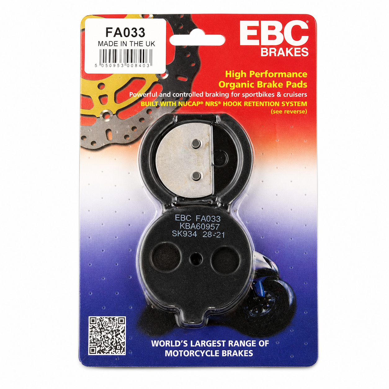 BRAKE PADS KAWASAKI EBC FA033 image 1