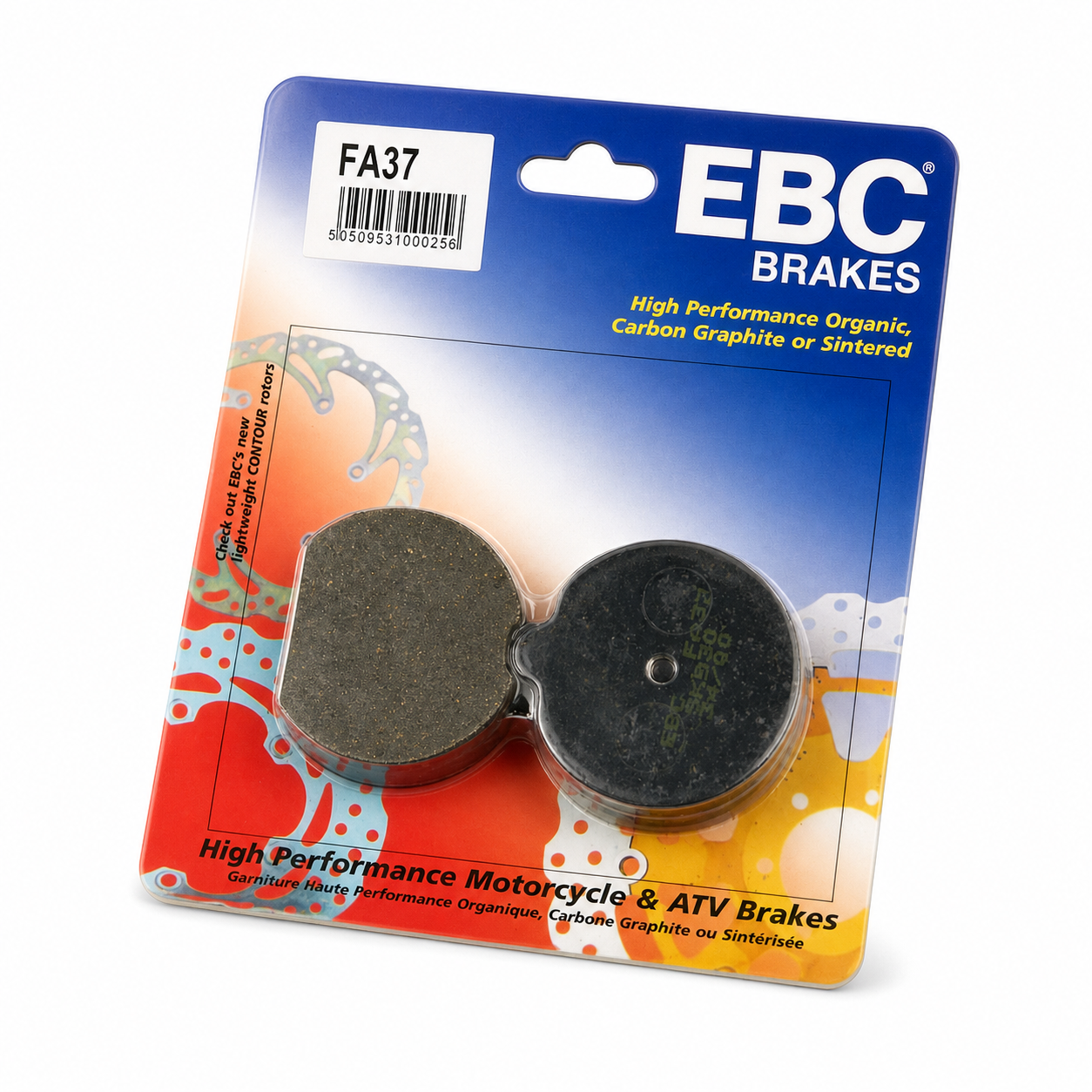 BRAKE PADS SEMI-METAL KAWASAKI Z650 Z750 EBC FA037 image 1