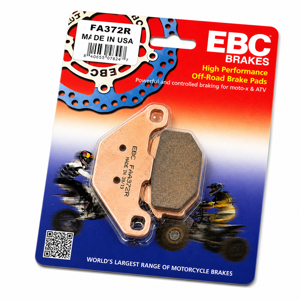 BRAKE PADS SINTERED POLARIS SUZUKI EBC FA372R image 1