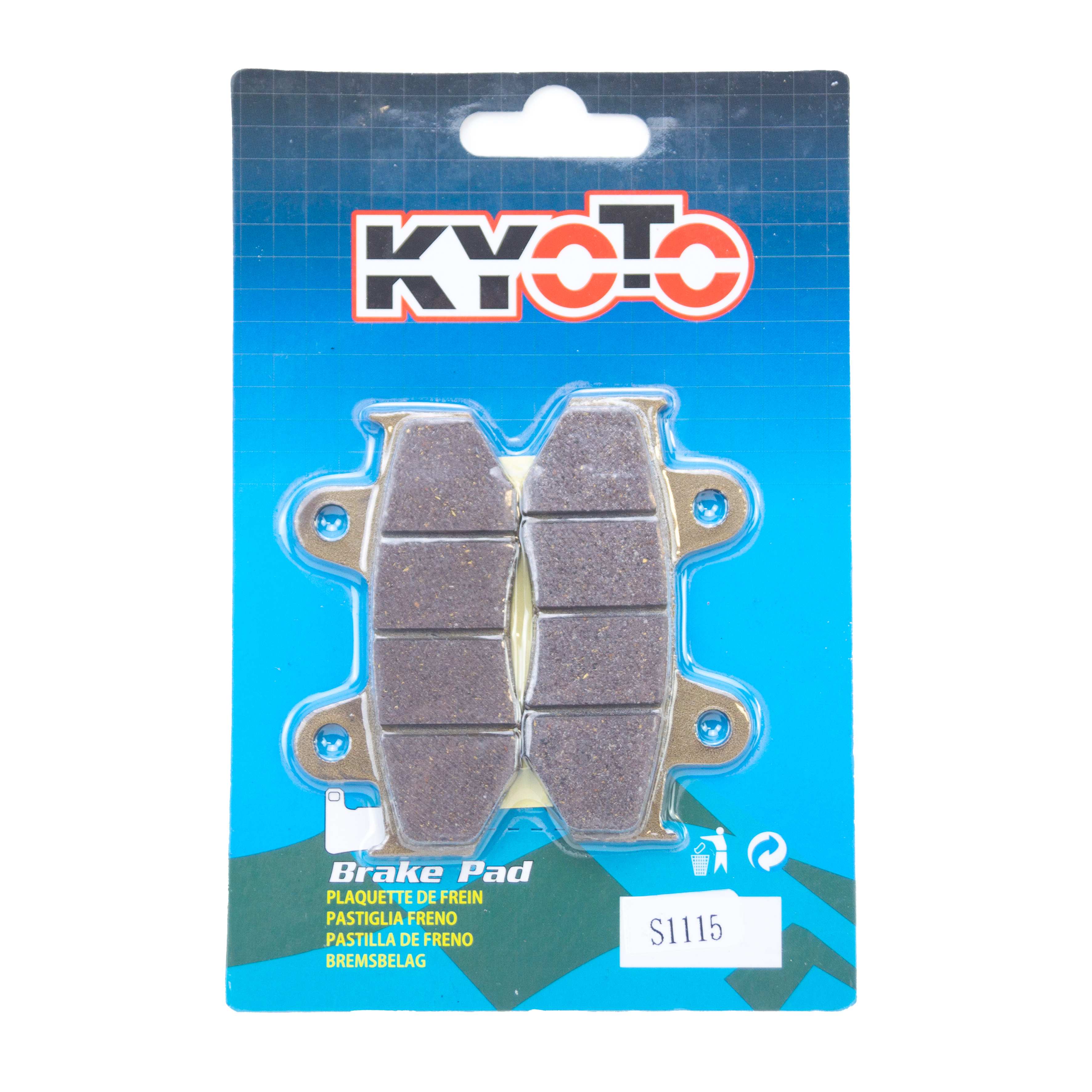 BRAKE PADS SEMI-METALLIC, KYOTO S1115 (EBC FA092) image 1