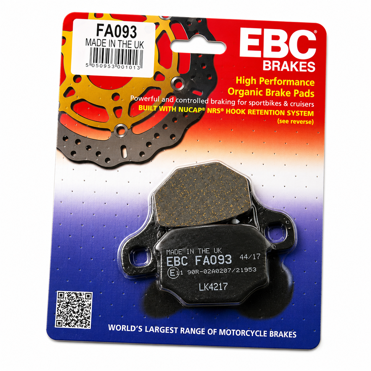 BRAKE PADS STD RIEJU SUZUKI EBC FA093 image 1