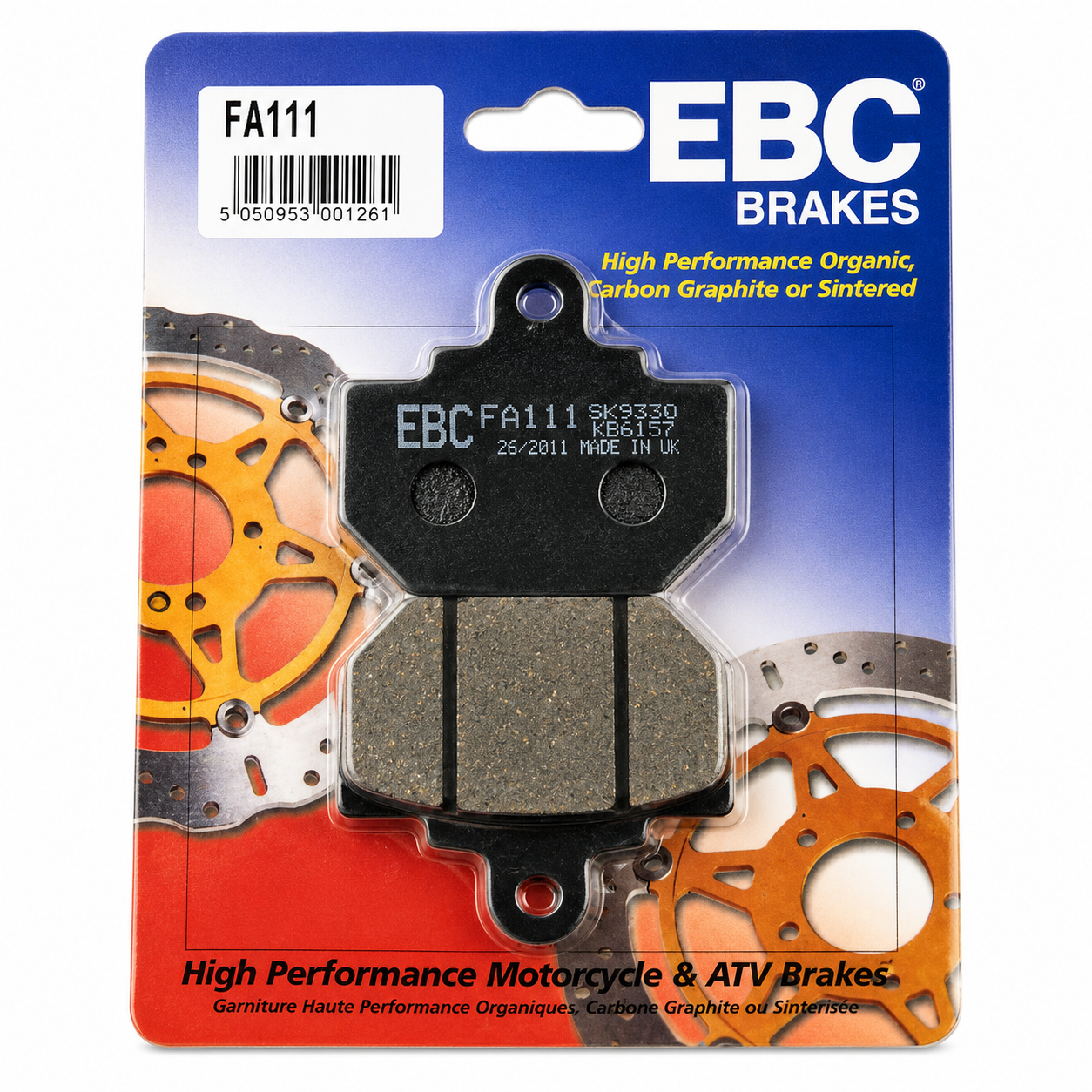 BRAKE PADS DISC EBC FA111R image 1