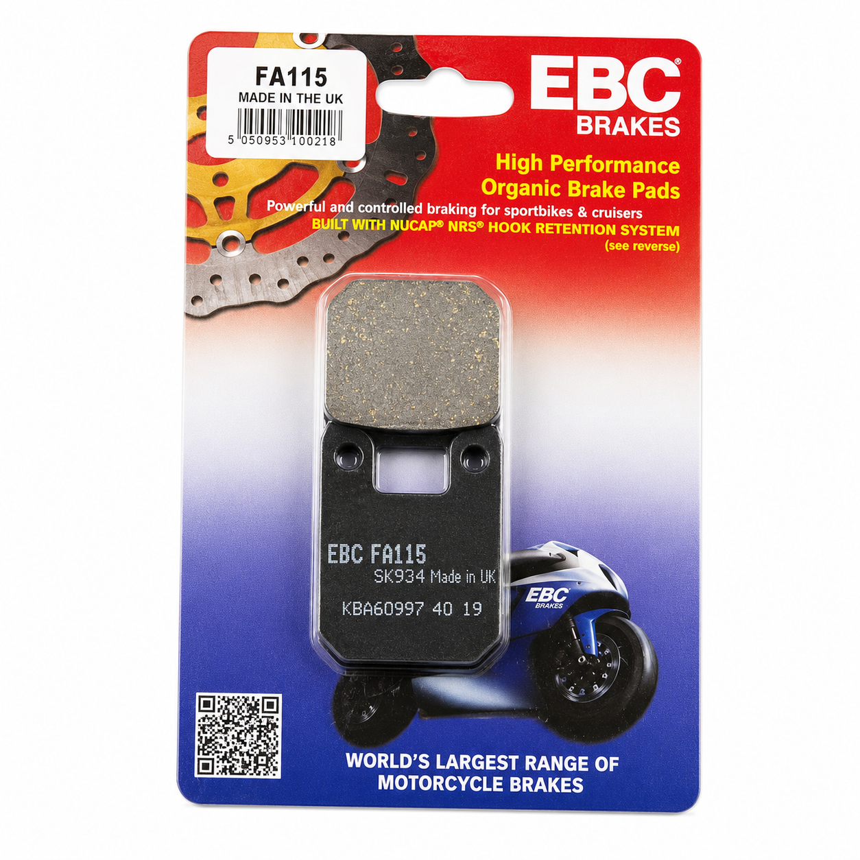 BRAKE PADS STD EBC FA115 image 1