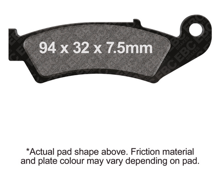 BRAKE PADS HONDA EBC FA125 thumbnail 2