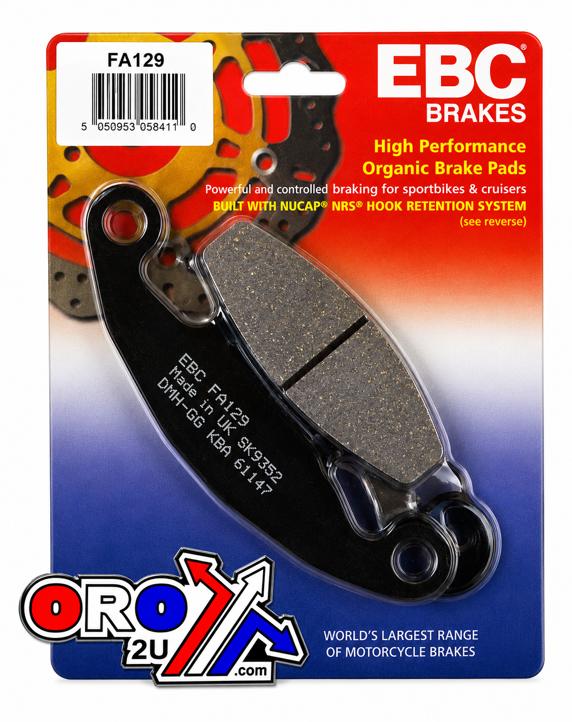 BRAKE PADS KAWASAKI SUZUKI EBC FA129 image 1