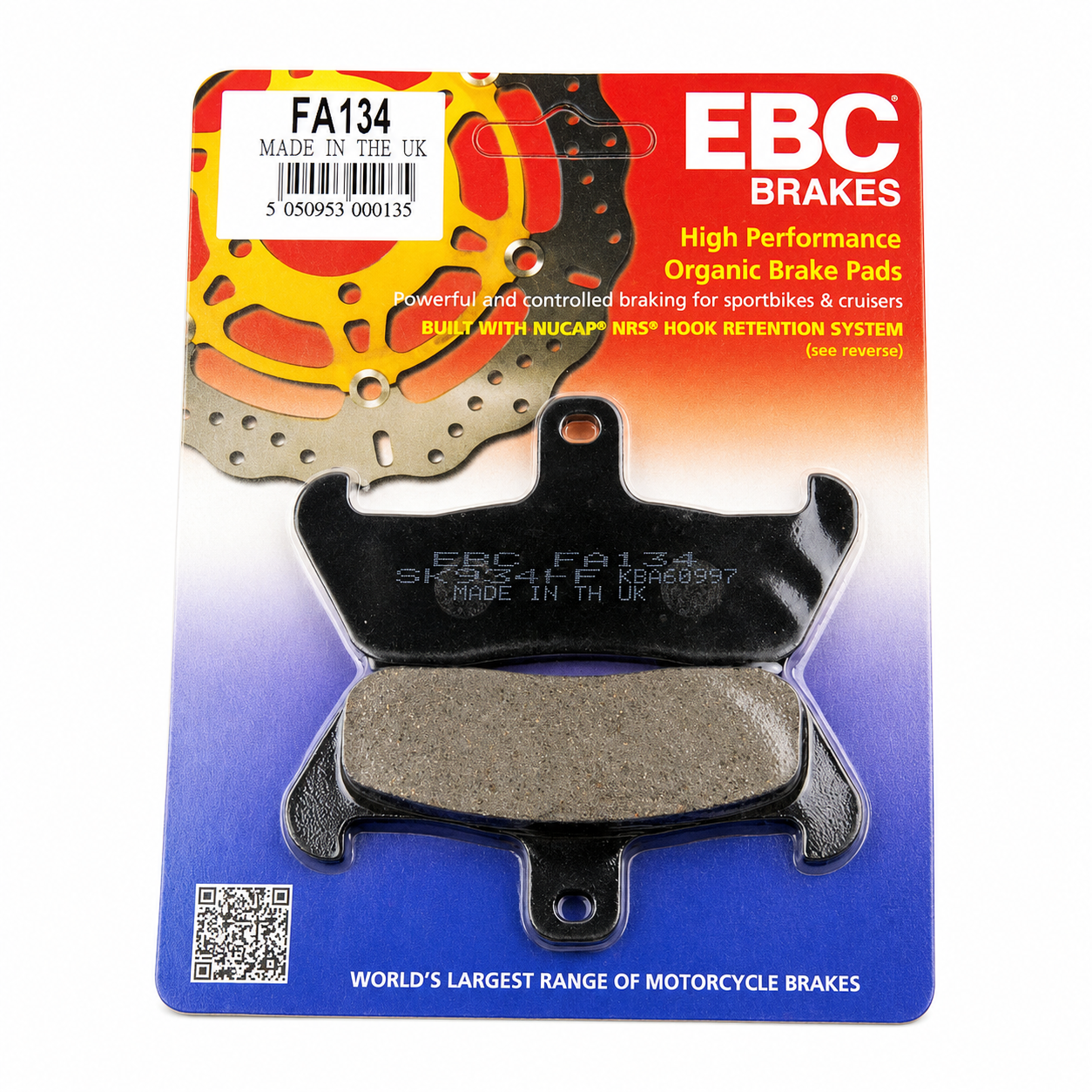 BRAKE PADS DISC EBC FA134 image 1