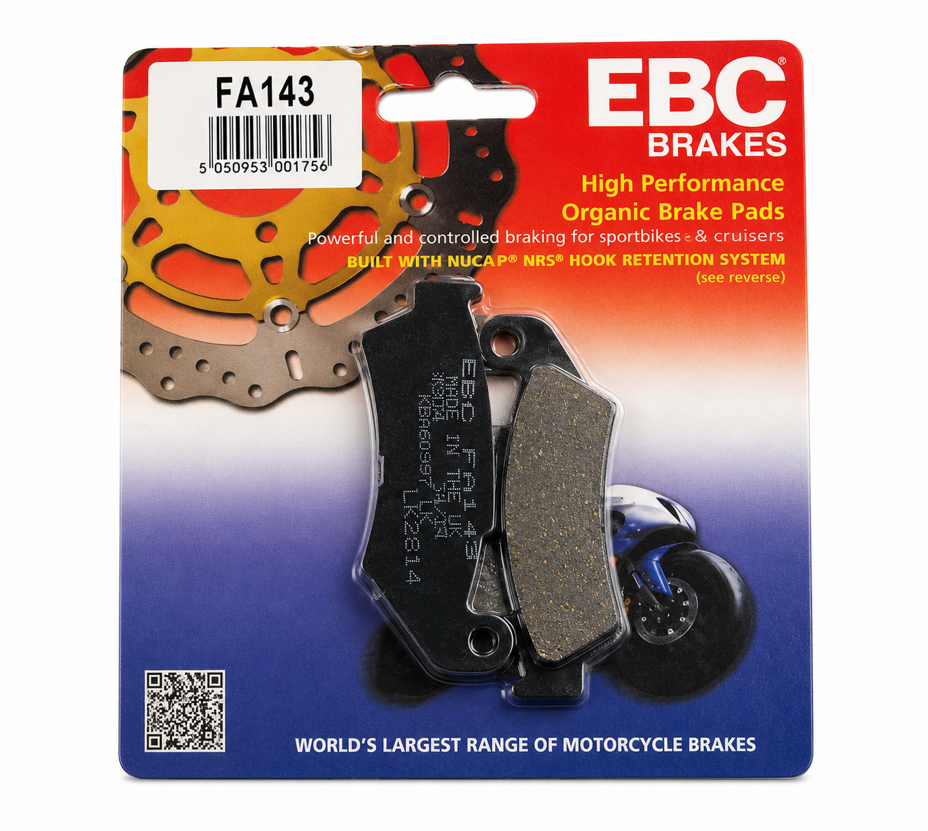 BRAKE PADS DISC EBC FA143 image 1