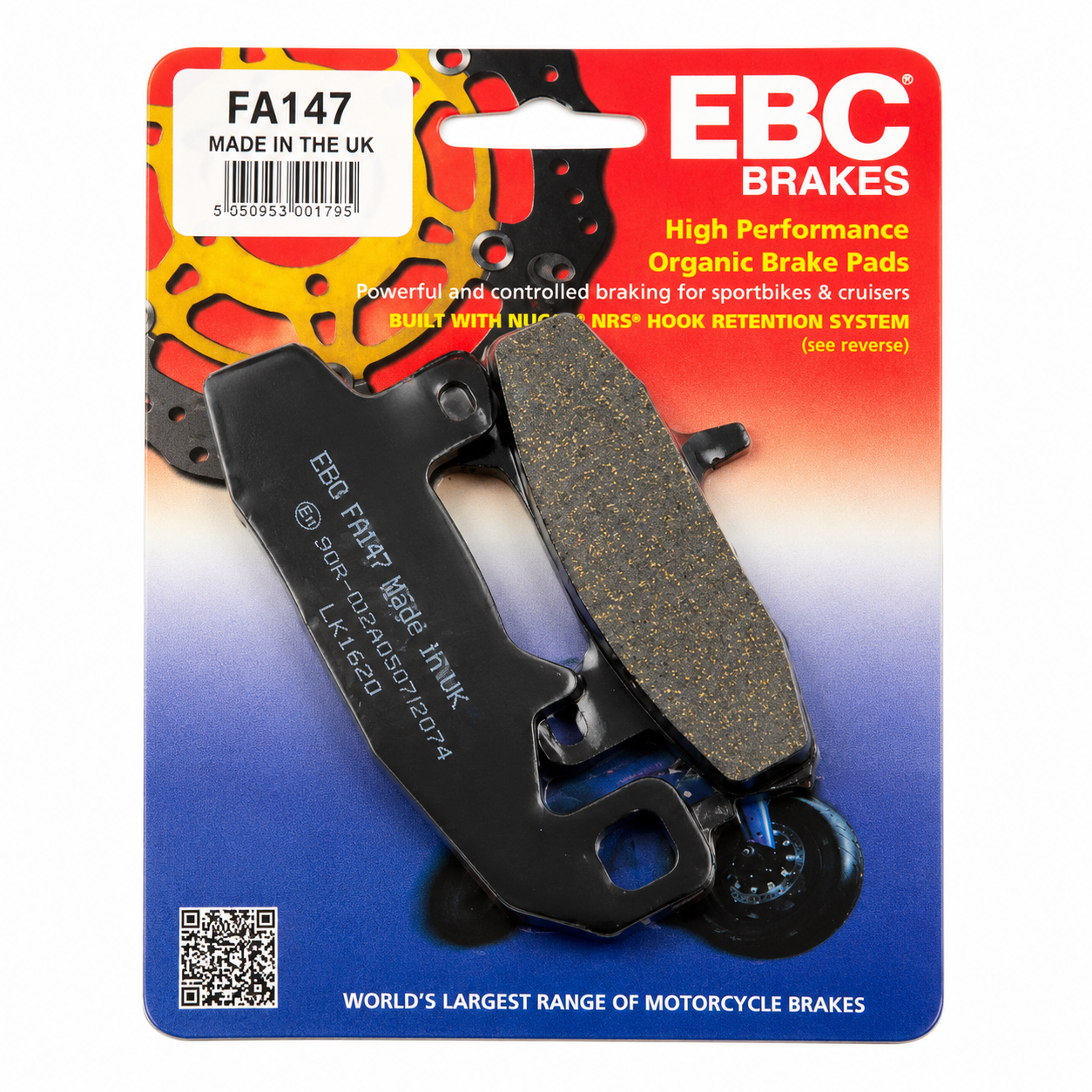 BRAKE PADS SUZUKI DR 650 750 800 EBC FA147 image 1