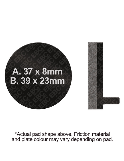 BRAKE PADS STD KEVLAR ORGANIC EBC SEMI-METAL BLACK FA155 thumbnail 2